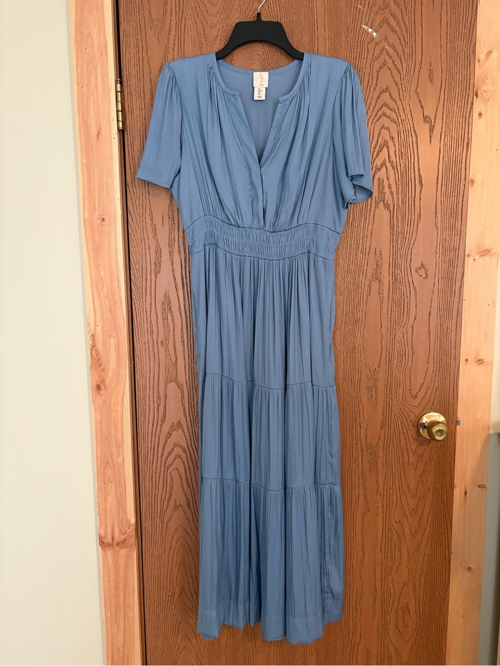 Light Blue Tiered Dress